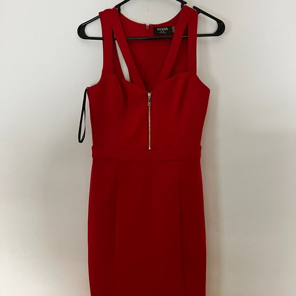 Guess Red Sleeveless Dress Red Size 4 - Picture 1 of 3